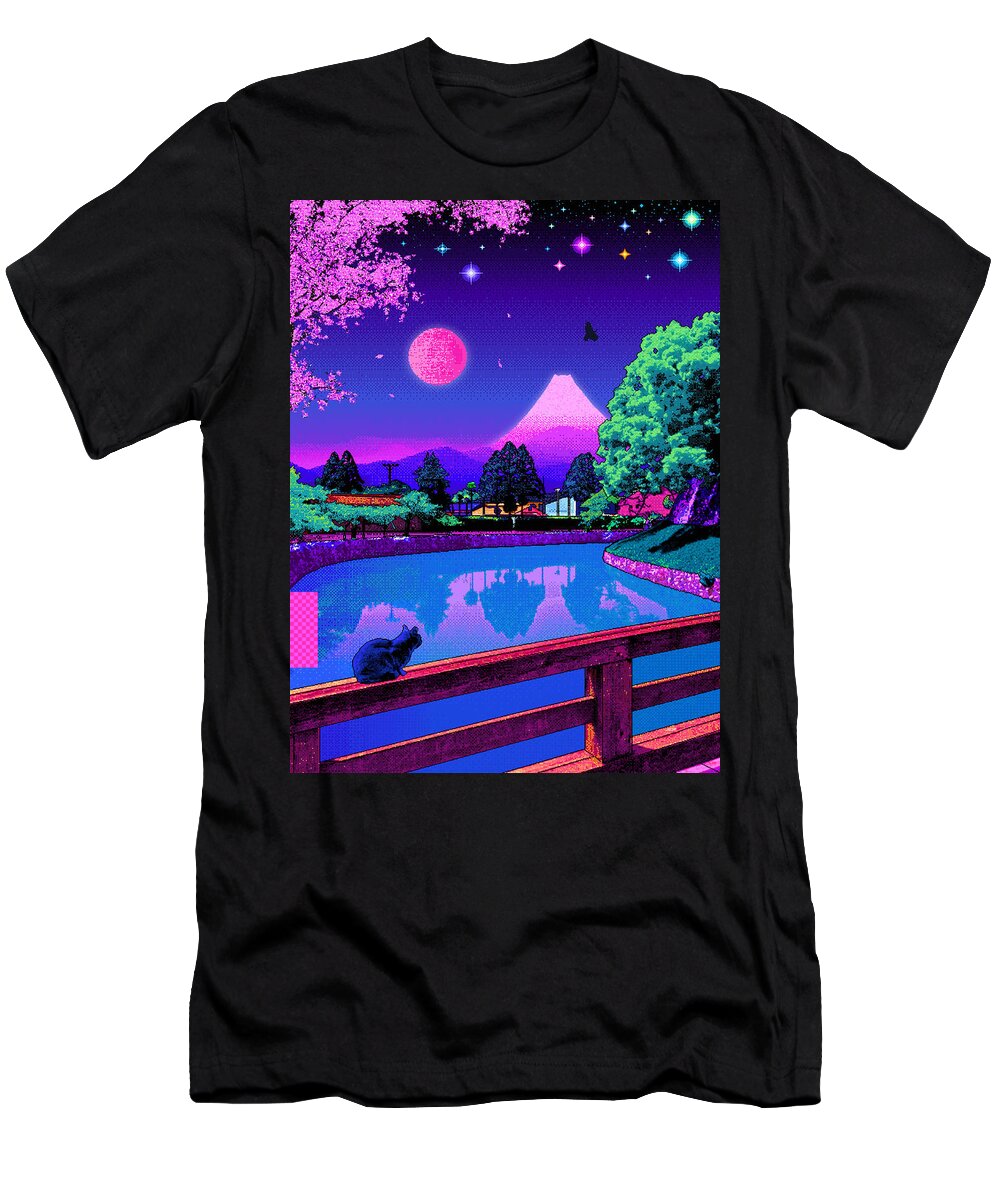 Vaporwave T Aesthetic 80s Pixel Art Japan Design T-Shirt by Turner Fox ...