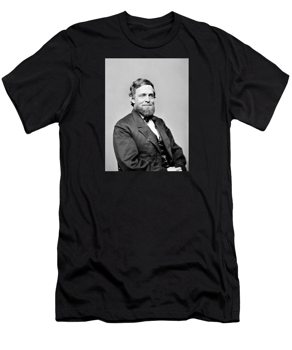 Vice President Colfax T-Shirt featuring the photograph Vice President Schuyler Colfax Portrait - Circa 1860 by War Is Hell Store