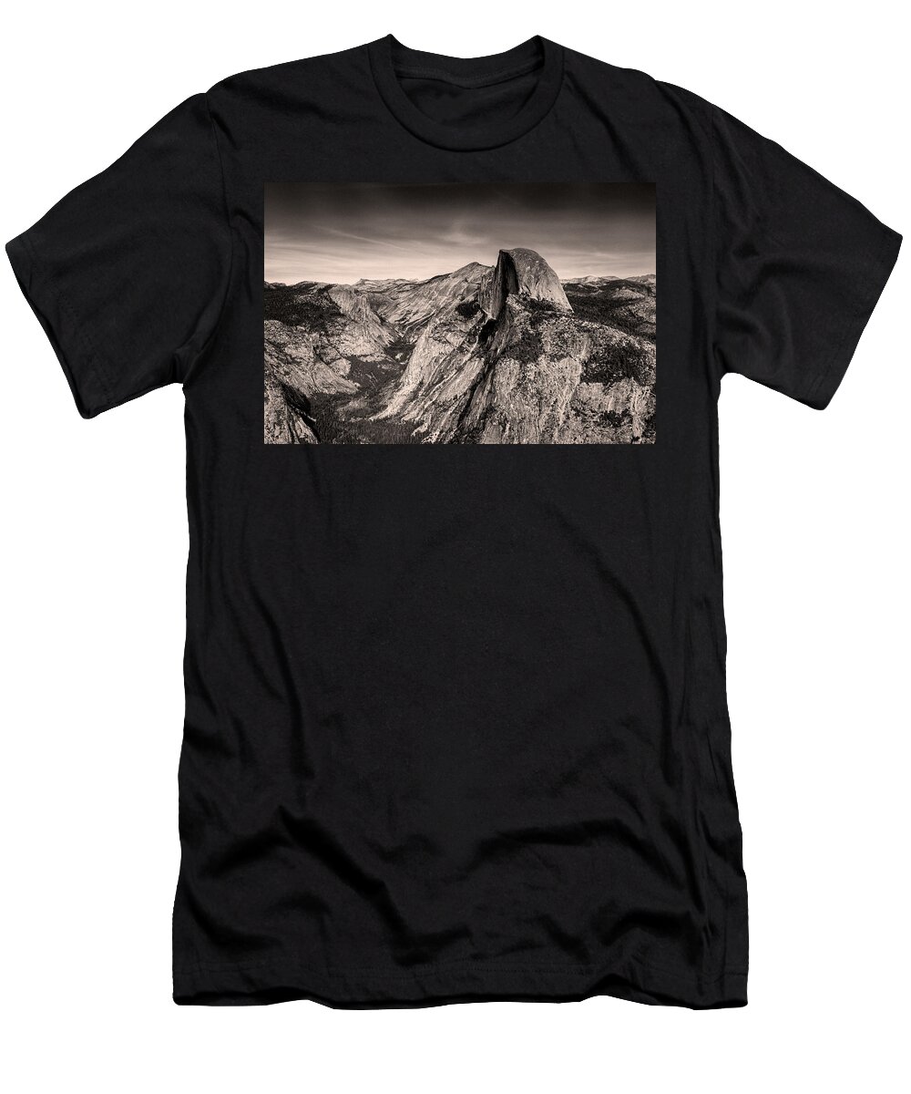 Half Dome T-Shirt featuring the photograph View from Glacier Point by Alessandra RC