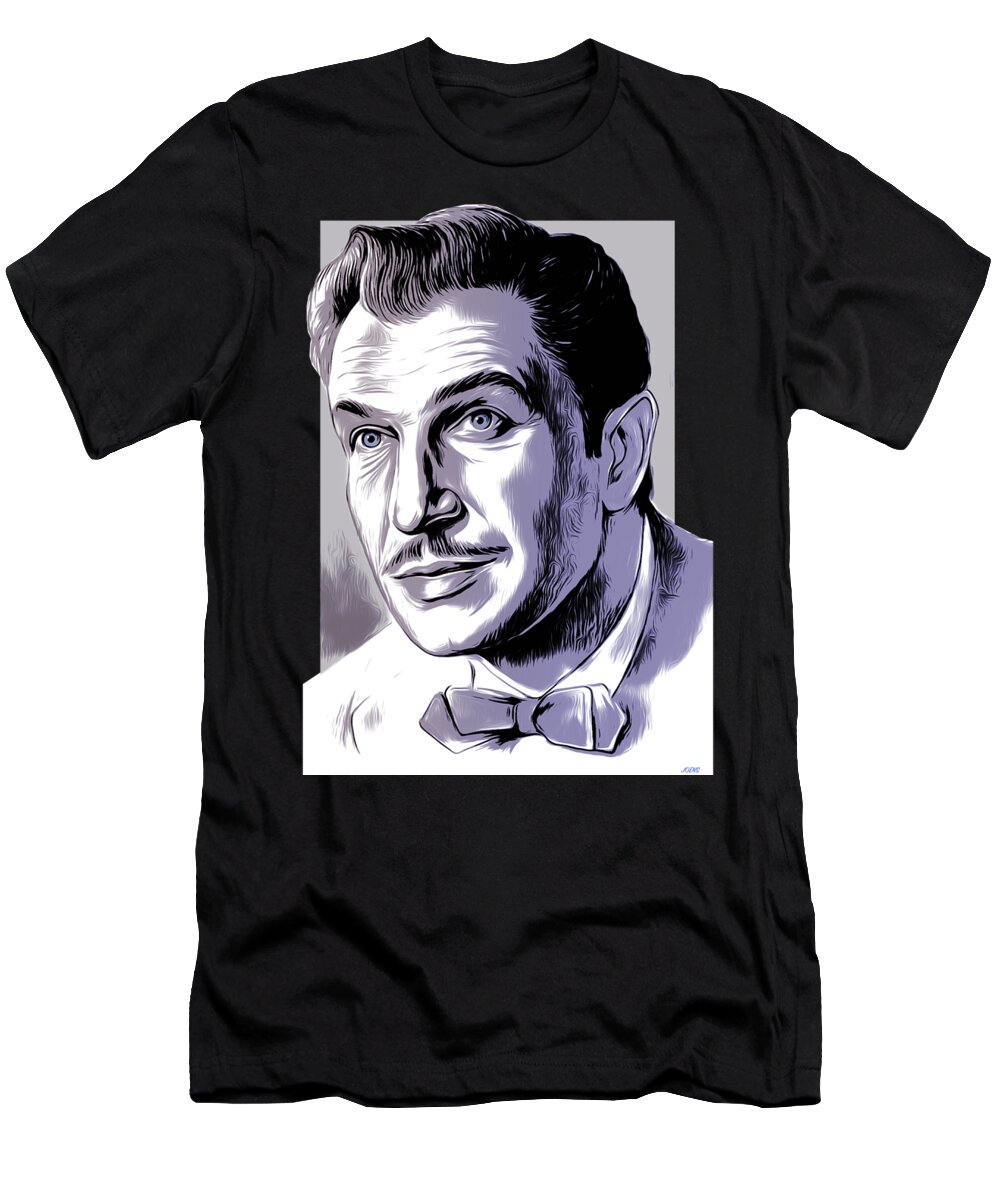 Vincent Price T-Shirt featuring the digital art Vincent by Greg Joens