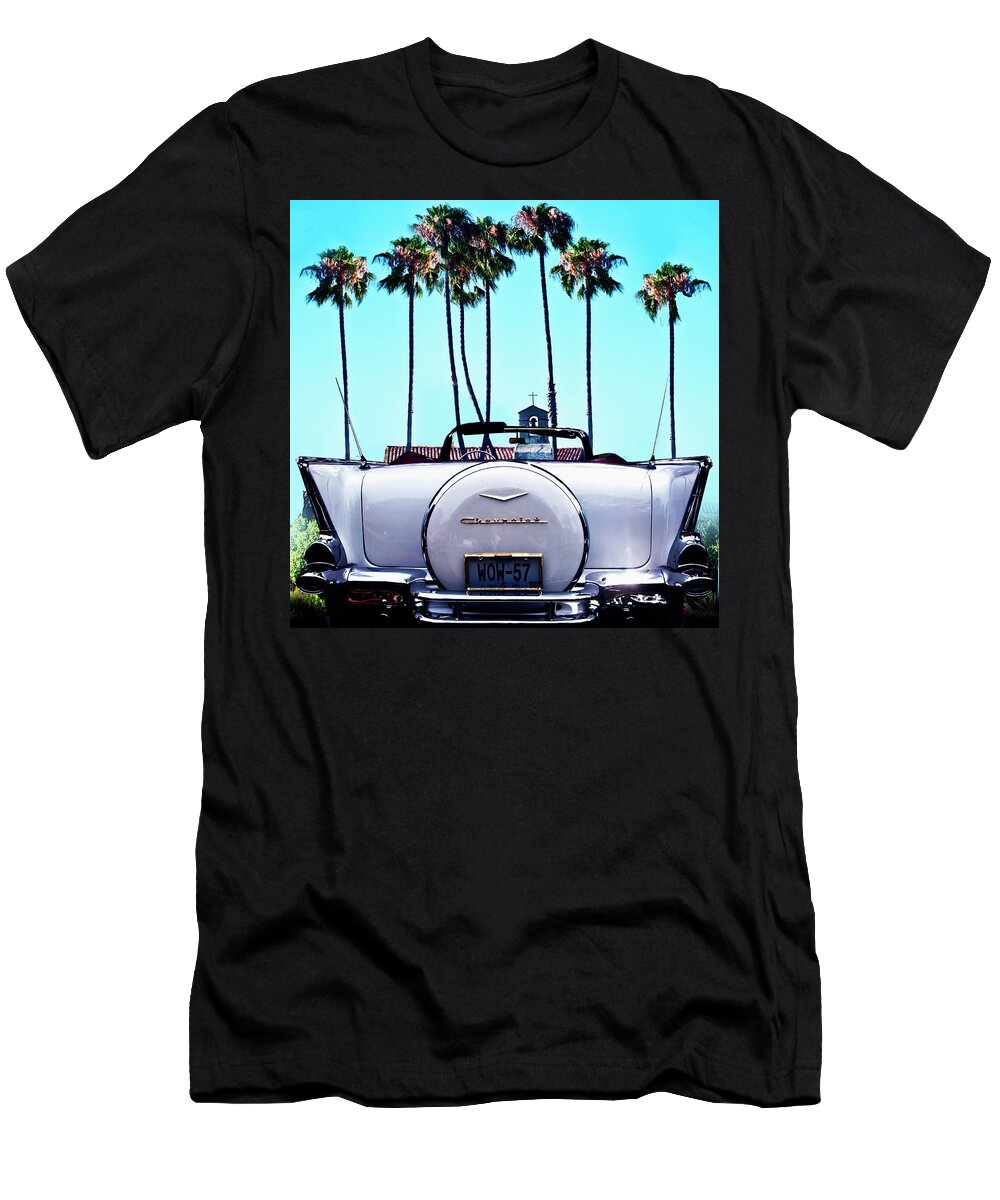 Chevrolet Belair T-Shirt featuring the photograph Vintage Chevrolet Convertible by Larry Butterworth