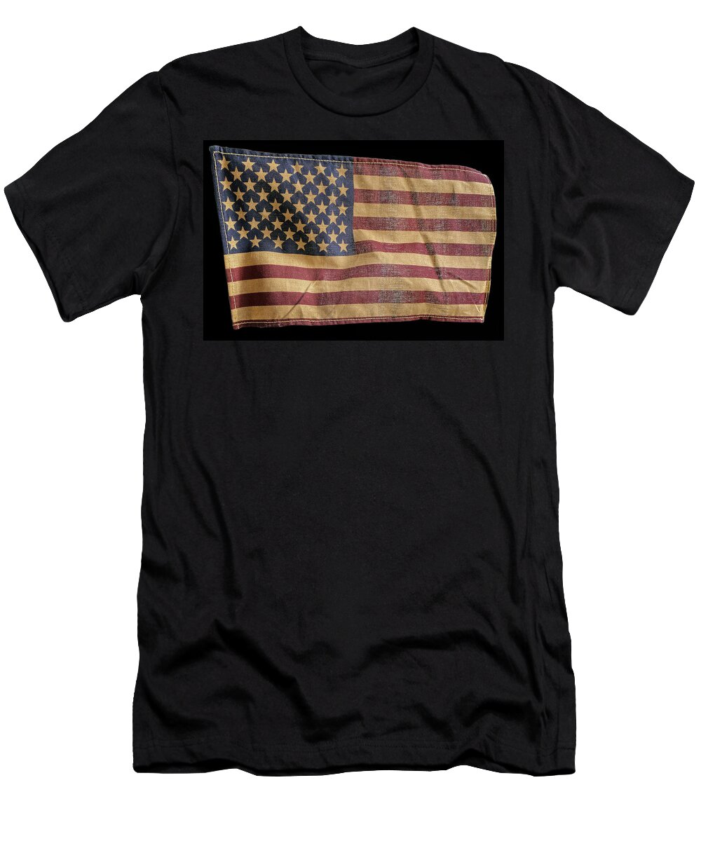 Flag T-Shirt featuring the photograph Vintage Flag 3 by Carrie Ann Grippo-Pike