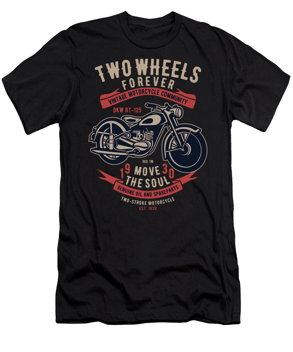 triatlon havik Schuine streep Vintage Motorcycle Community T-Shirt by Jacob Zelazny - Pixels