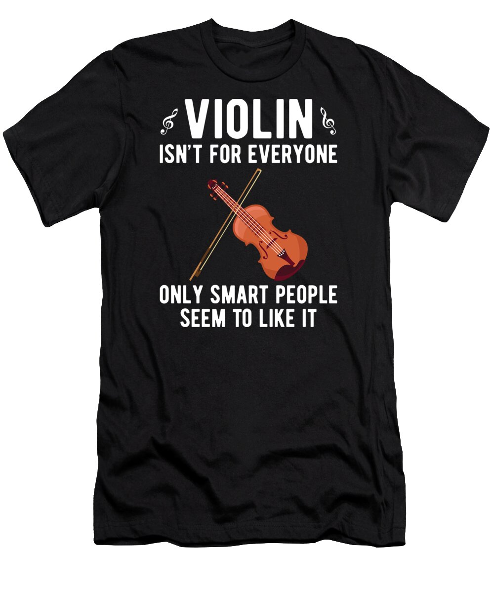 Violin T-Shirt featuring the digital art Violin Player Funny Violinist Viola by Me