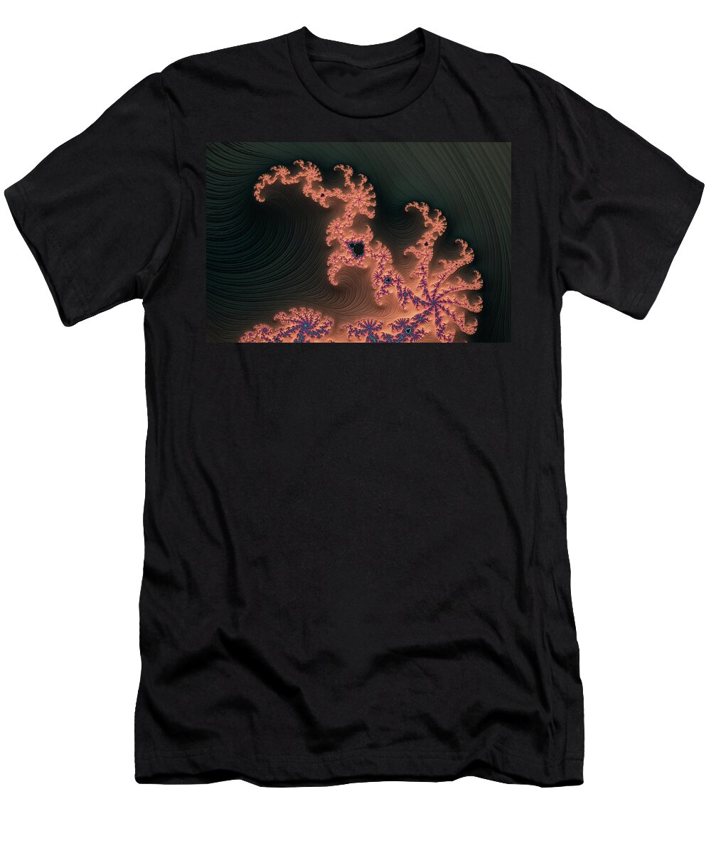 Abstract T-Shirt featuring the digital art Volcanic Flow by Manpreet Sokhi