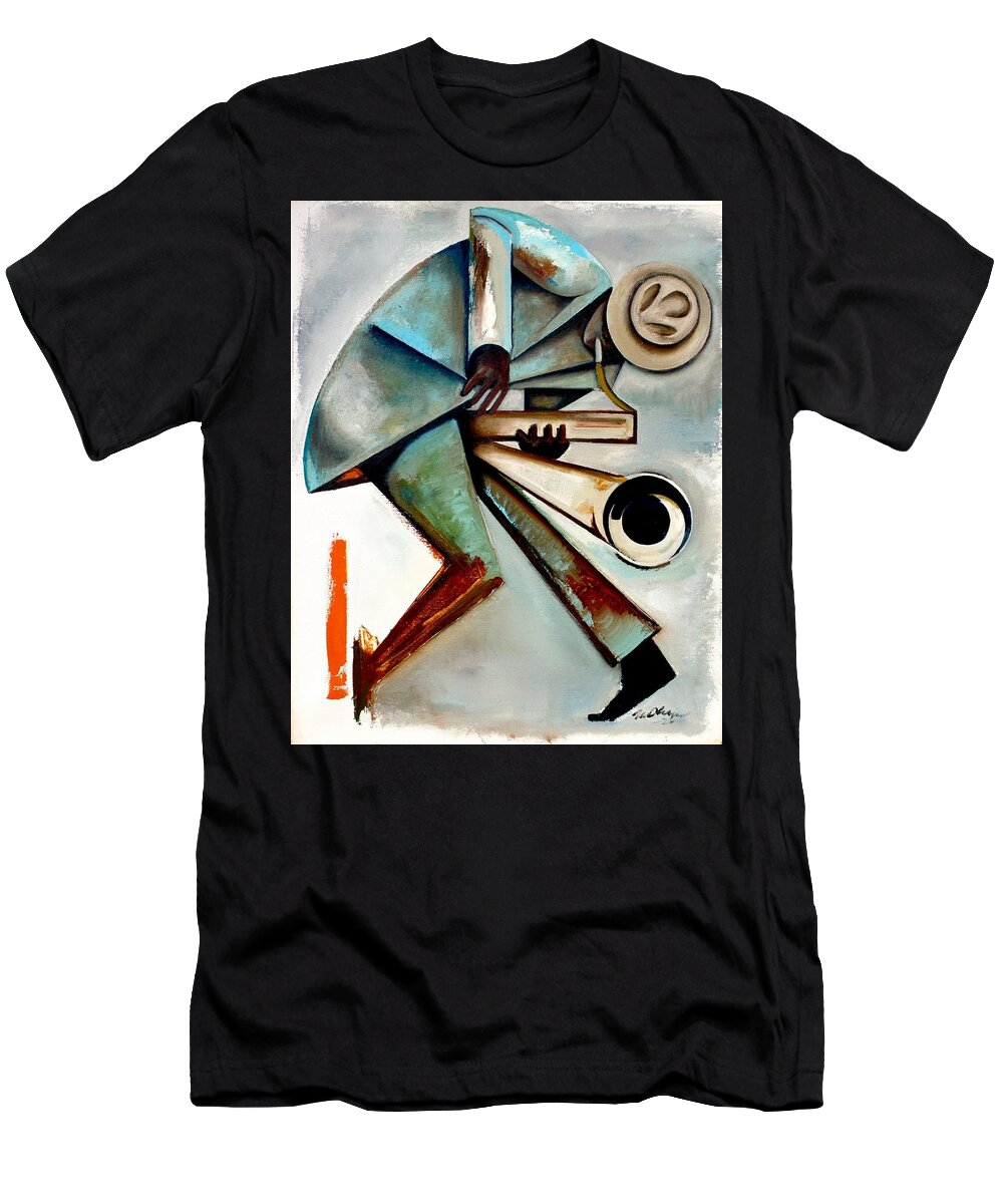 Jazz T-Shirt featuring the painting Wail / Hanah Jon Taylor by Martel Chapman