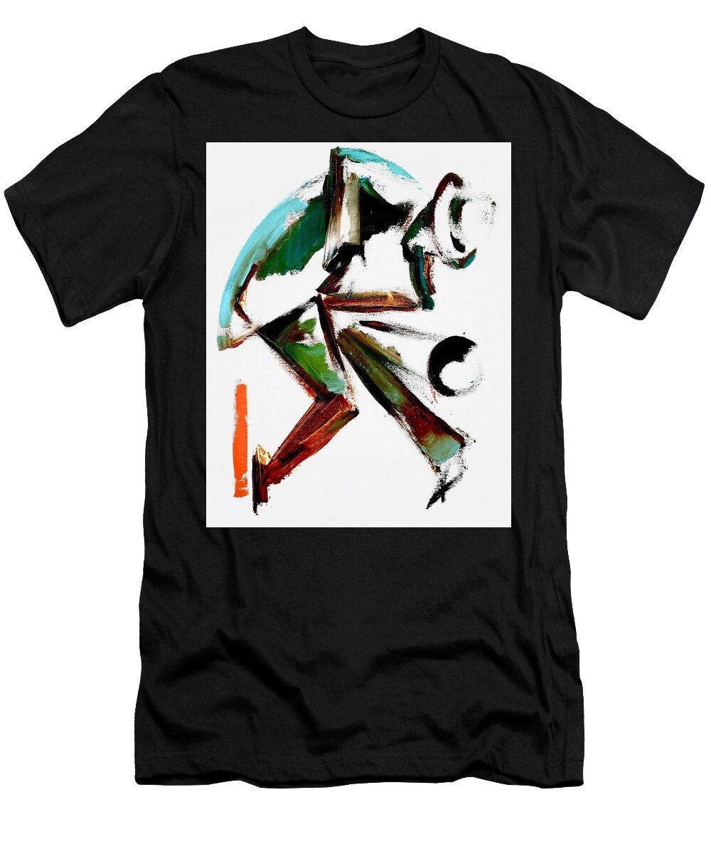 Saxophone T-Shirt featuring the painting Wail / process one by Martel Chapman