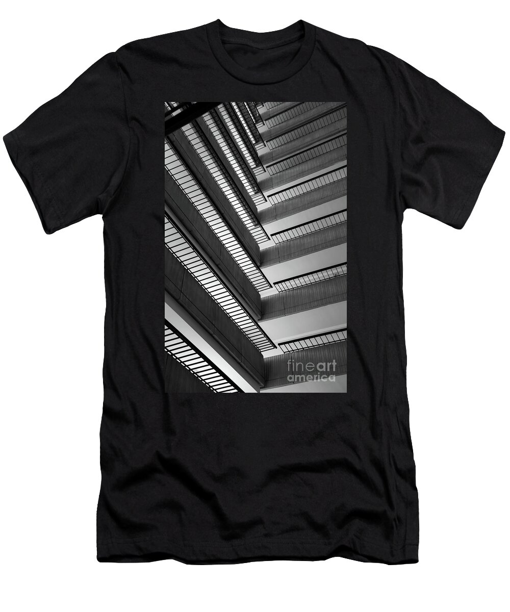 Black & White T-Shirt featuring the photograph Walkways by Neala McCarten