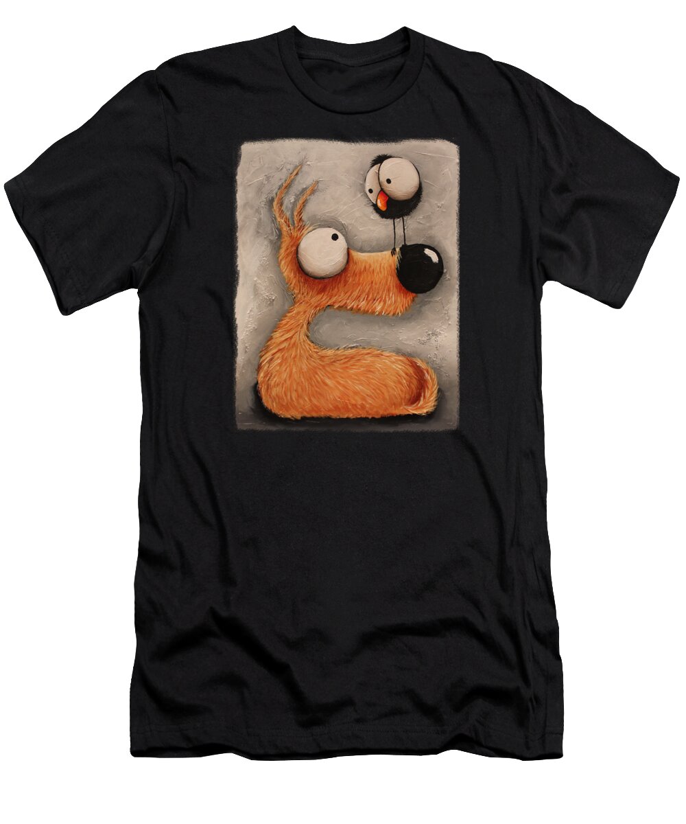 Dog T-Shirt featuring the painting Whispers from Crow by Lucia Stewart