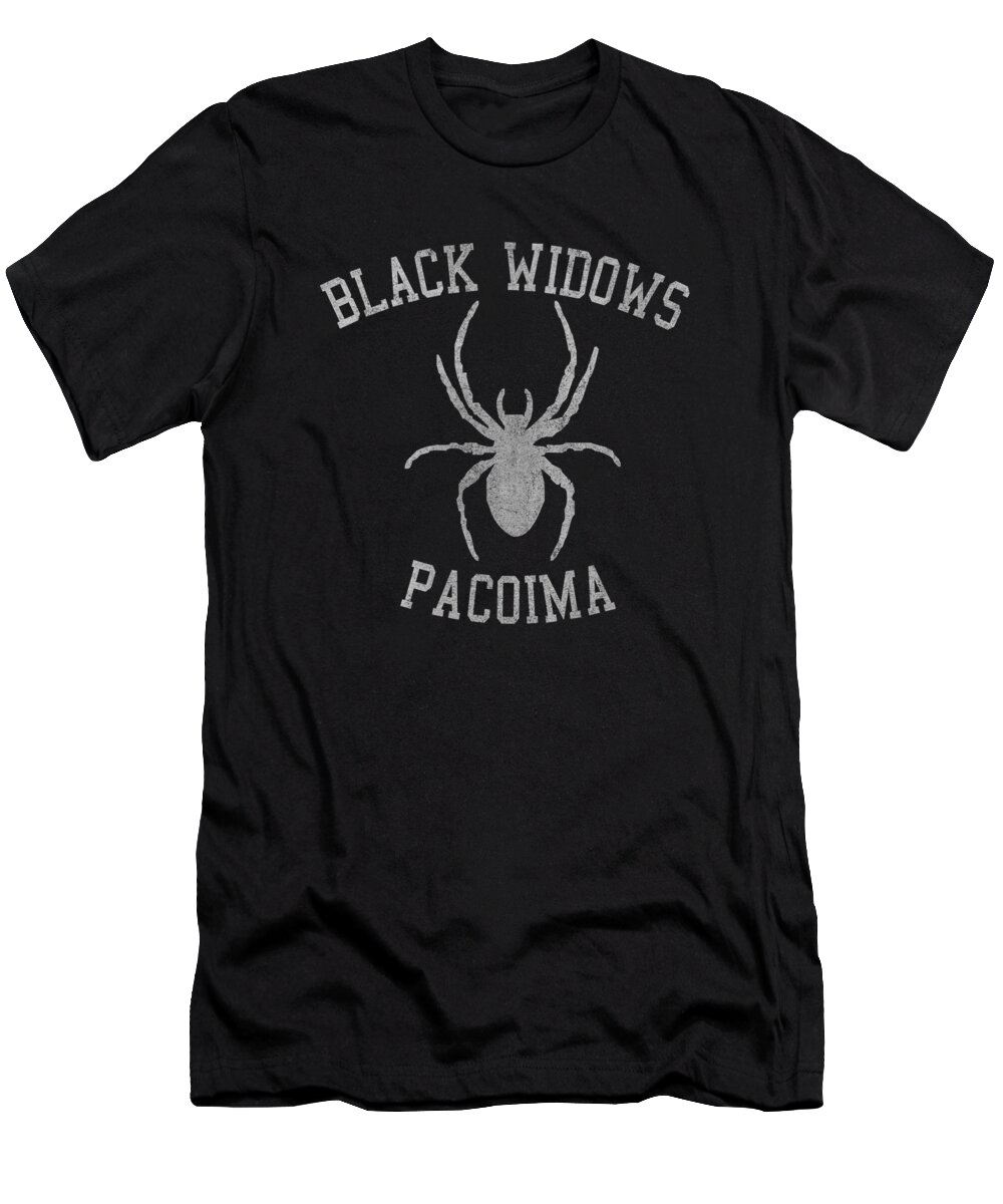 Funny T-Shirt featuring the digital art Widows Pacoima by Flippin Sweet Gear