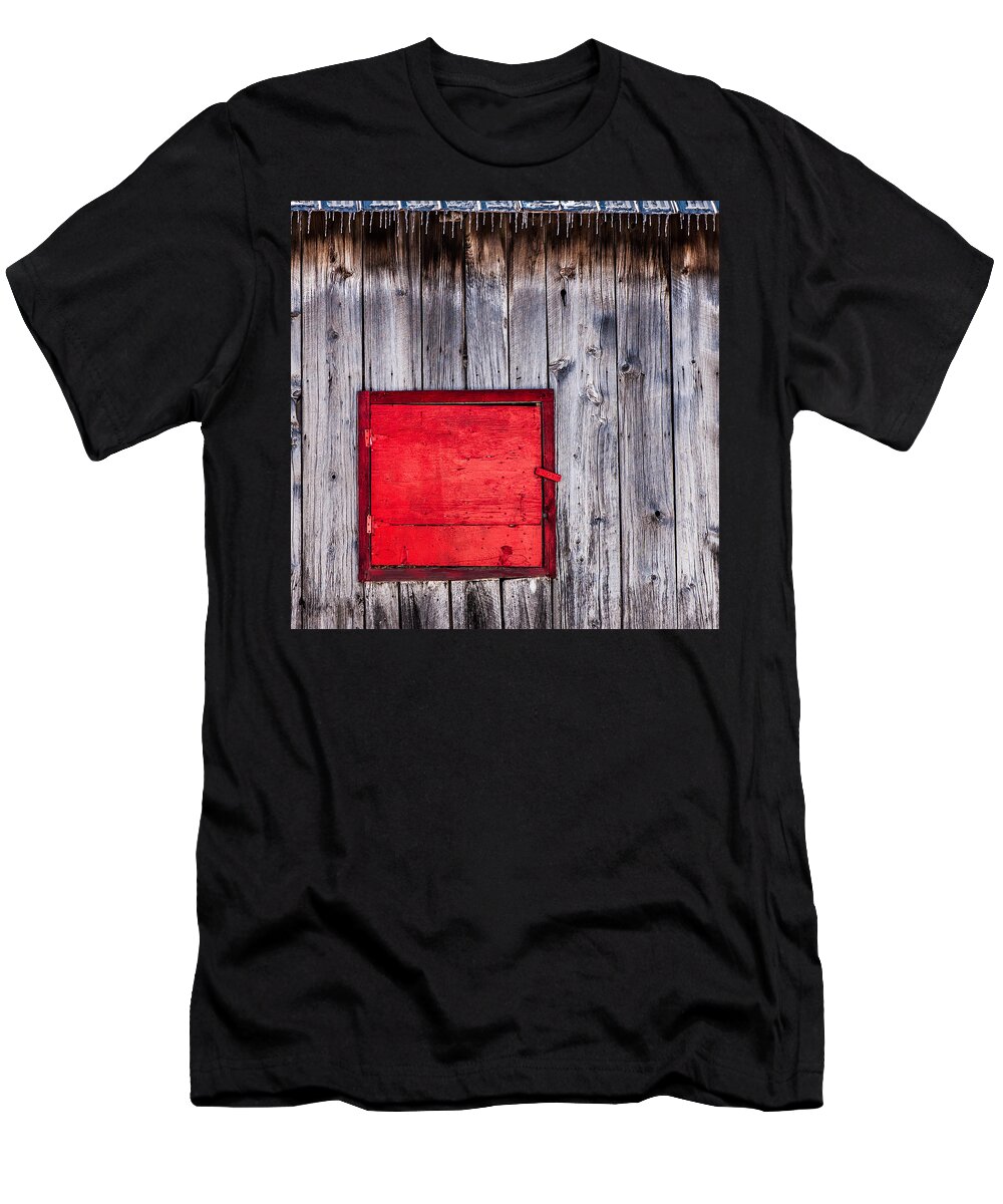 Architecture T-Shirt featuring the photograph Winter Barn by Moira Law