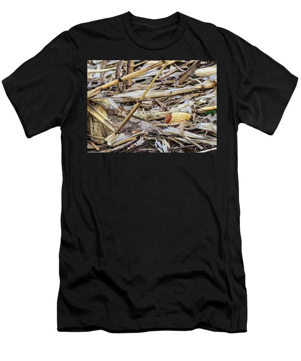 Farming T-Shirt featuring the photograph Winter Corn Field by Amelia Pearn