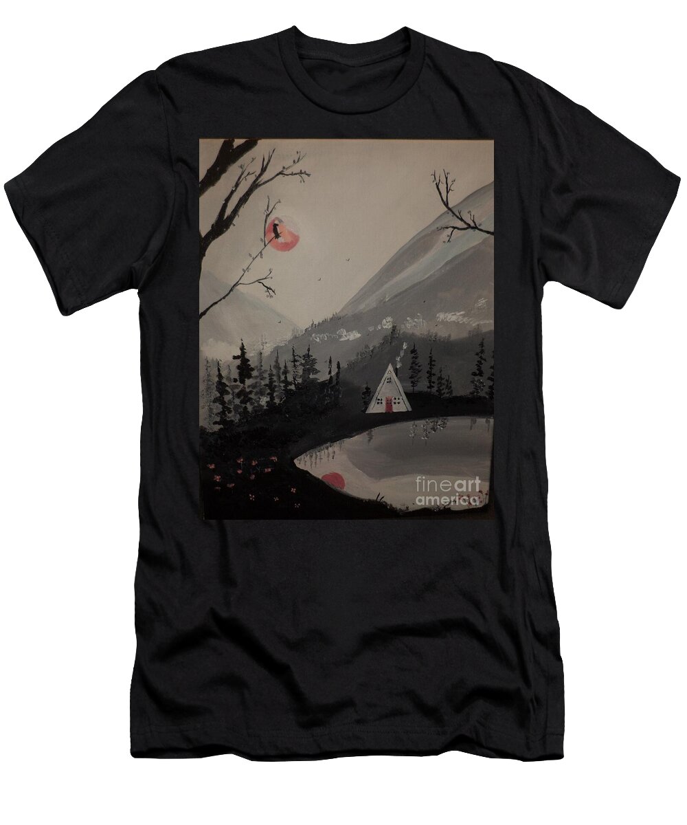 Landscape T-Shirt featuring the painting Write Me A Story Painting by Donald Northup