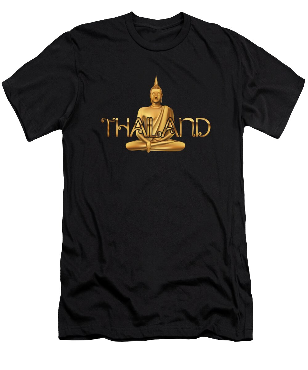 Yoga Meditation Yogist Meditate Spirituality Gift Thailand Buddha T-Shirt by Larch - Pixels