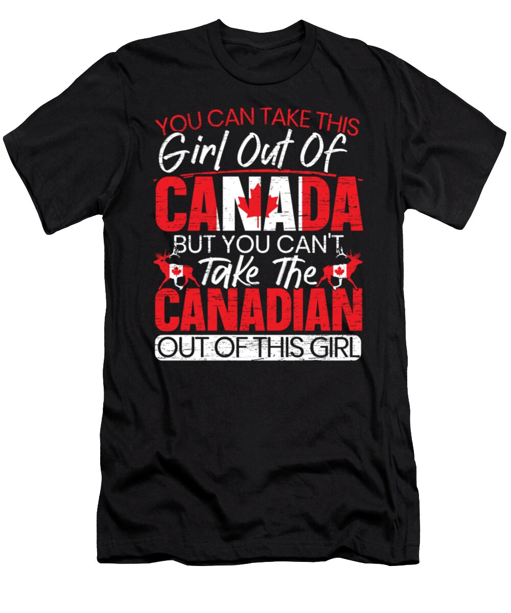 Canada Day T-Shirt featuring the jewelry You Can't Take The Canadian Out Of This Girl by Tinh Tran Le Thanh