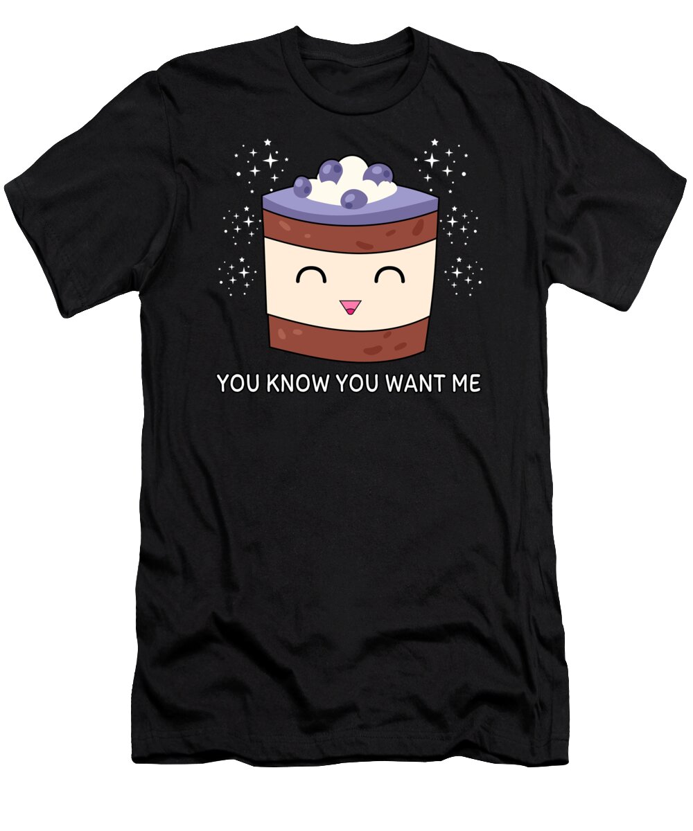 Fat T-Shirt featuring the digital art You Know You Want Me Cake Candy by Mister Tee