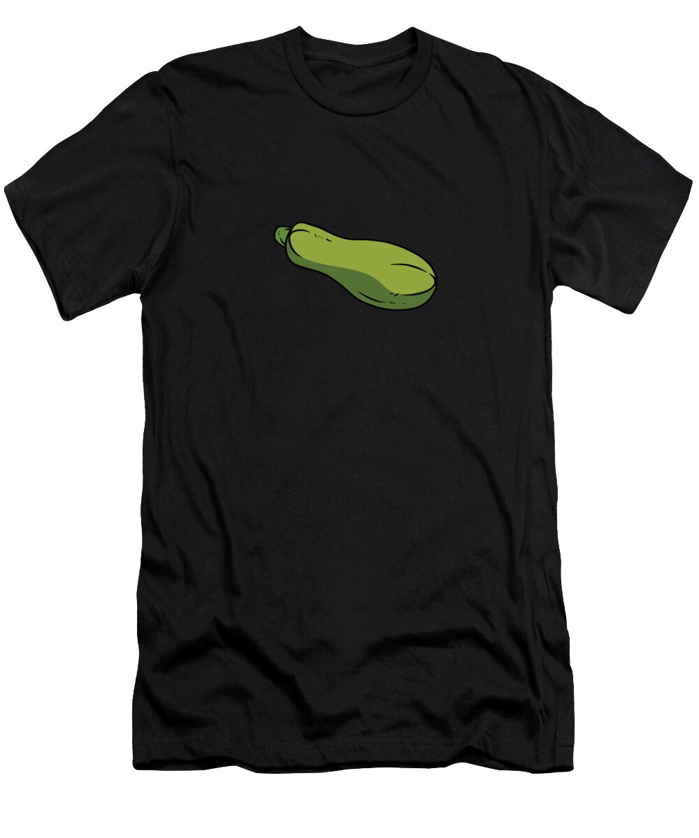 Vegetables T-Shirt featuring the digital art Zuchhini Shape by Mercoat UG Haftungsbeschraenkt