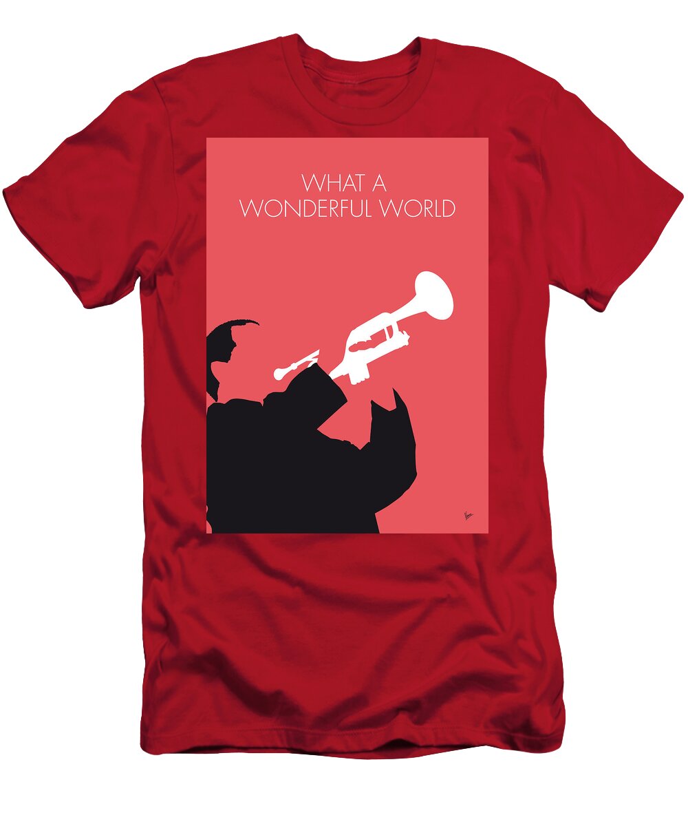 Louis T-Shirt featuring the digital art No012 MY LOUIS ARMSTRONG Minimal Music poster by Chungkong Art