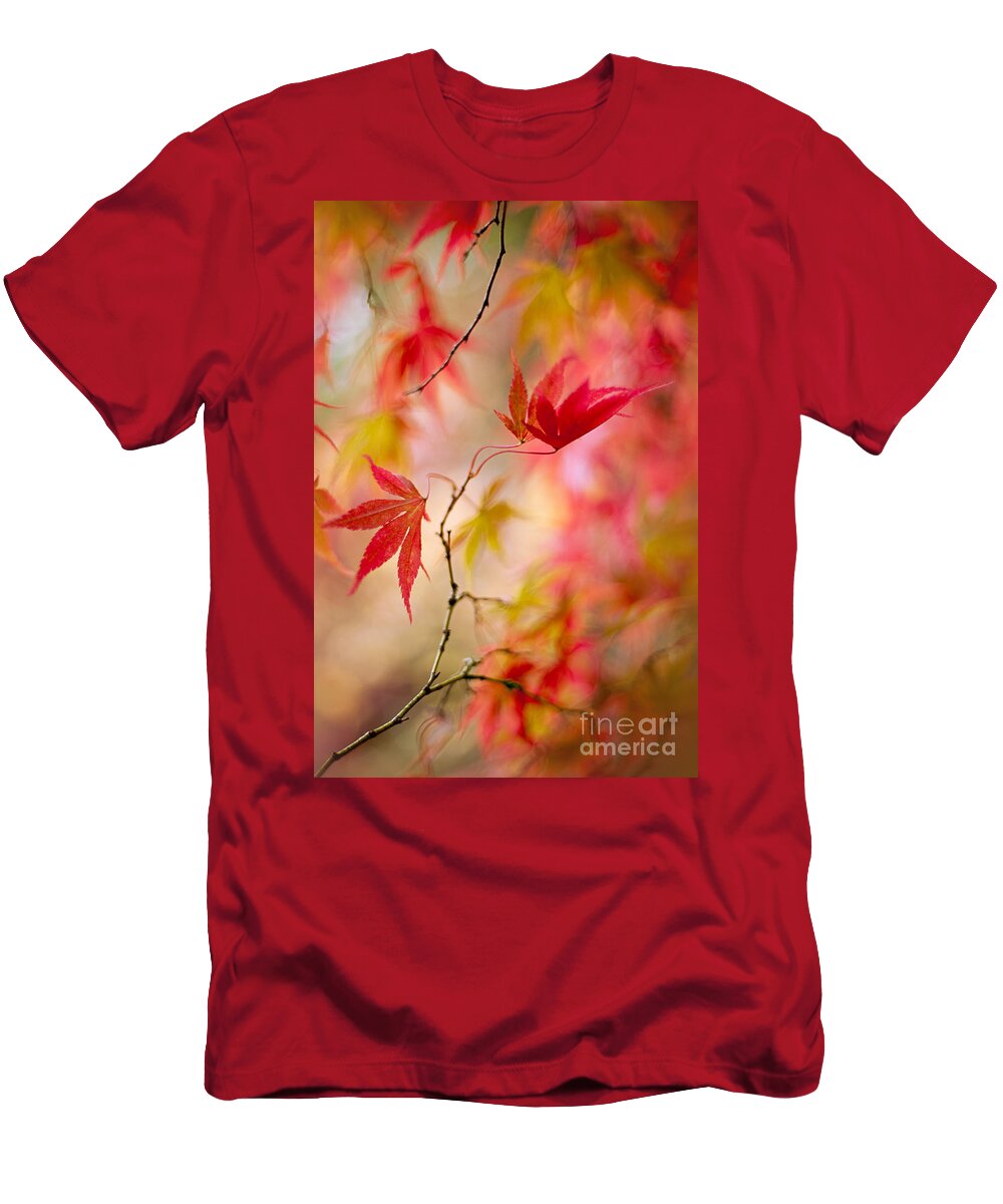 Acer Palmatum T-Shirt featuring the photograph Autumn Reverie #1 by Jacky Parker