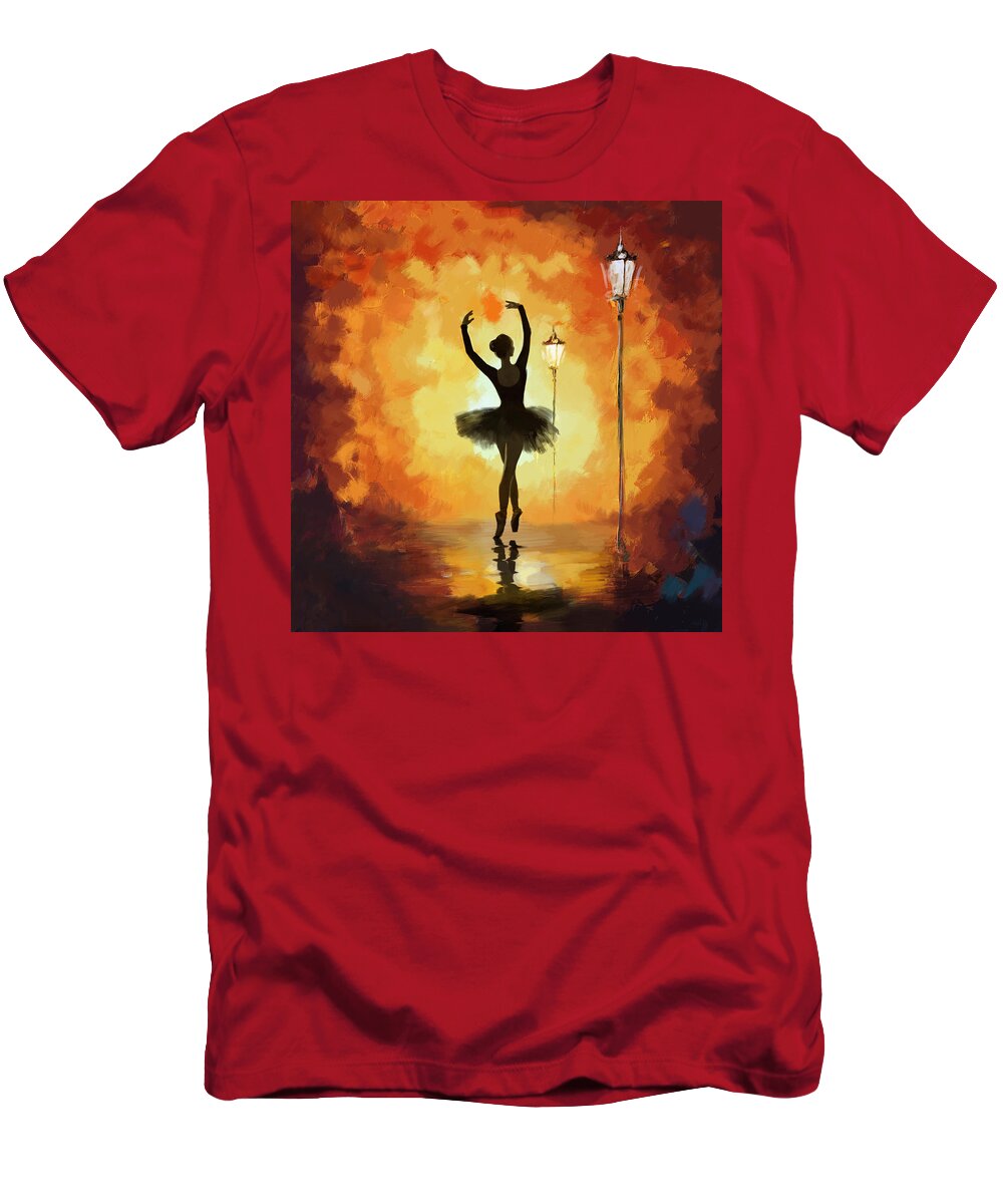 Catf T-Shirt featuring the painting Ballet Dancer #1 by Corporate Art Task Force