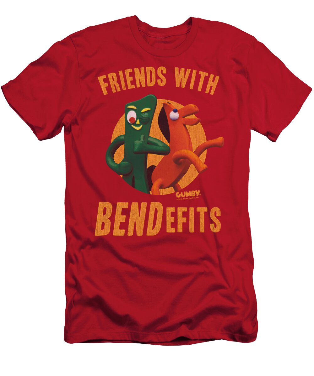 Gumby T-Shirt featuring the digital art Gumby - Bendefits by Brand A