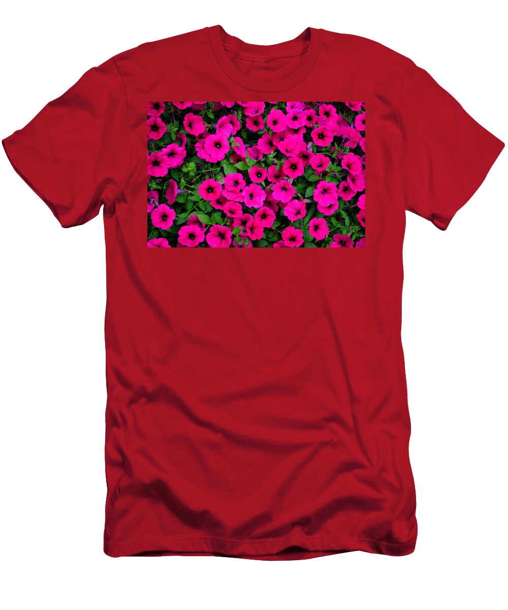 Petunias T-Shirt featuring the photograph Pink Petunias by Glory Ann Penington