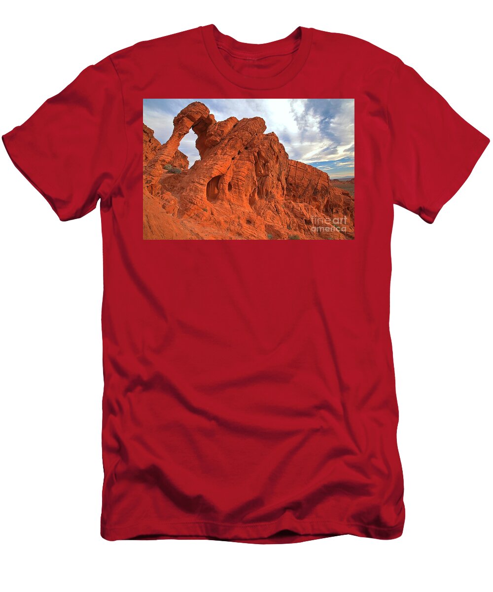 Elephant Rock T-Shirt featuring the photograph Nevada Red Rock Elephant by Adam Jewell