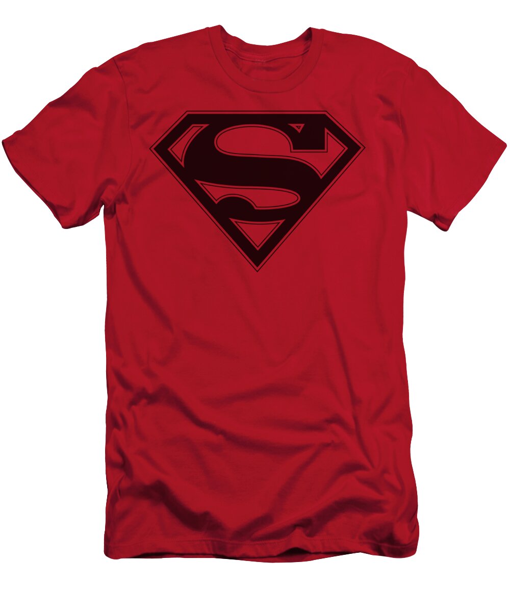 Superman - Red And Black Shield by Brand A - Pixels
