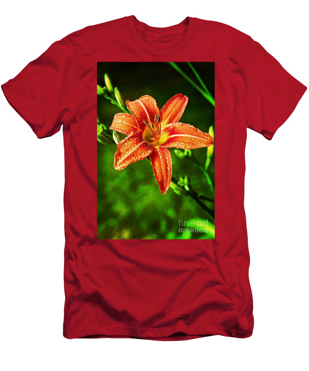Tiger Lily T-Shirt featuring the photograph Tiger Lily Print #1 by Gwen Gibson
