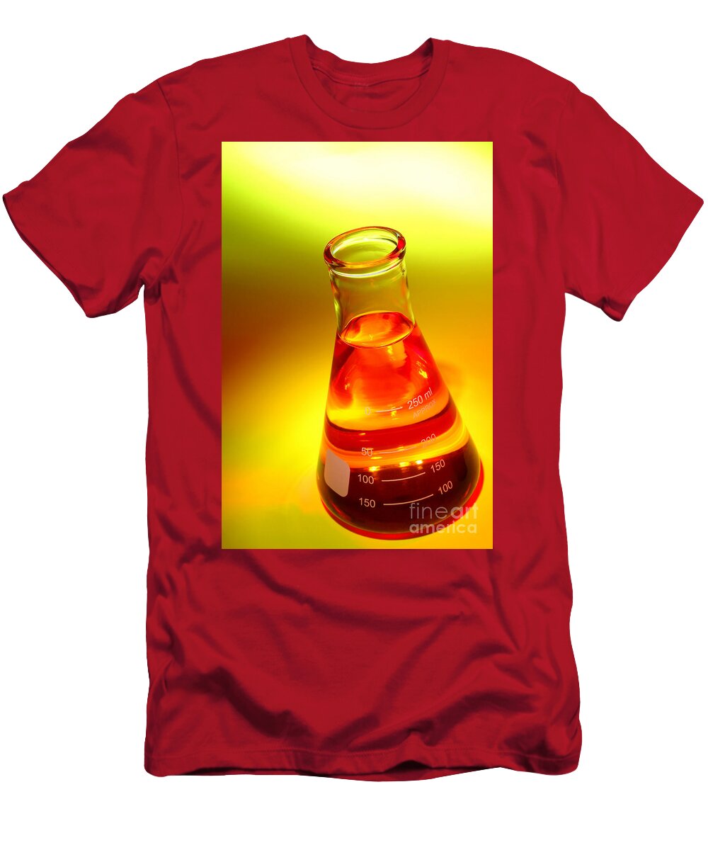 Flask T-Shirt featuring the photograph Laboratory Equipment in Science Research Lab #15 by Science Research Lab