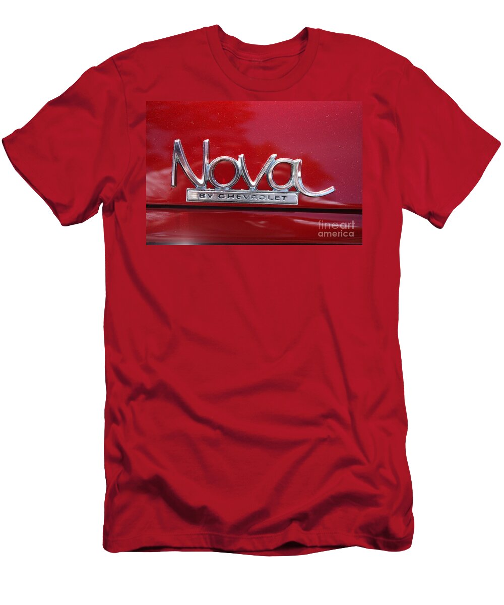 1970 Chevy Nova Logo T-Shirt featuring the photograph 1970 Chevy Nova Logo by John Telfer