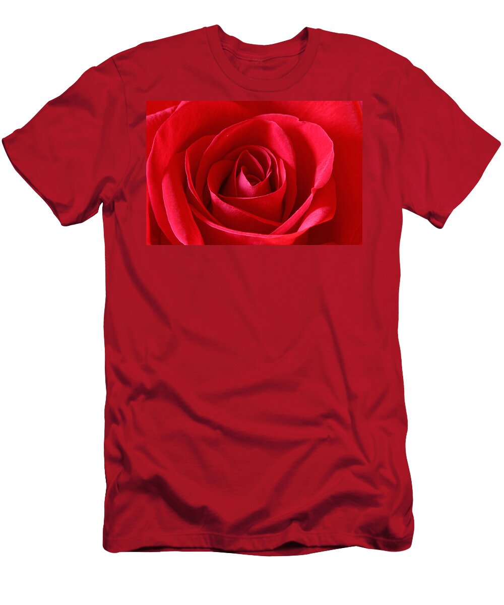 Background T-Shirt featuring the photograph Red Rose by Peter Lakomy