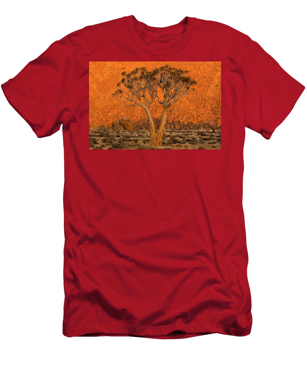 Tree T-Shirt featuring the photograph A Quiver Tree, Or Kokerboom, Aloe by Robert Postma