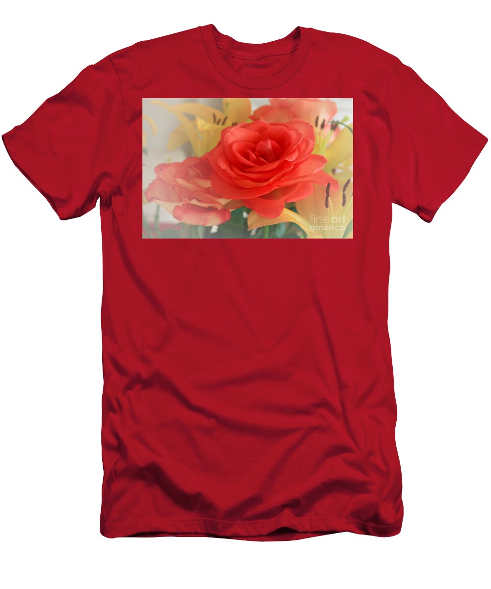 Flowers T-Shirt featuring the photograph A Splash of Orange by Jeremy Hayden