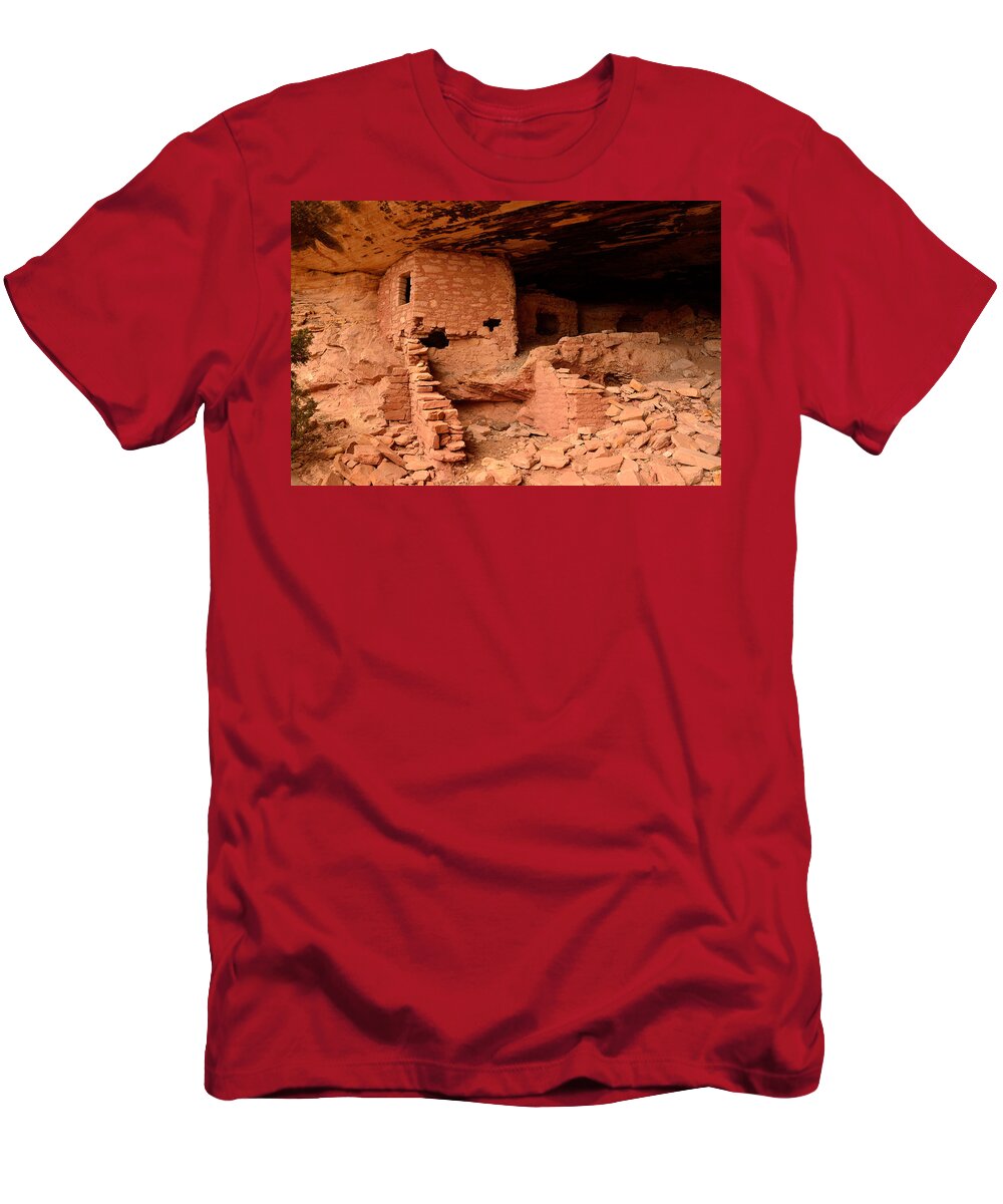 Comb T-Shirt featuring the photograph Anasazi Ruins at Comb Ridge by Tranquil Light Photography