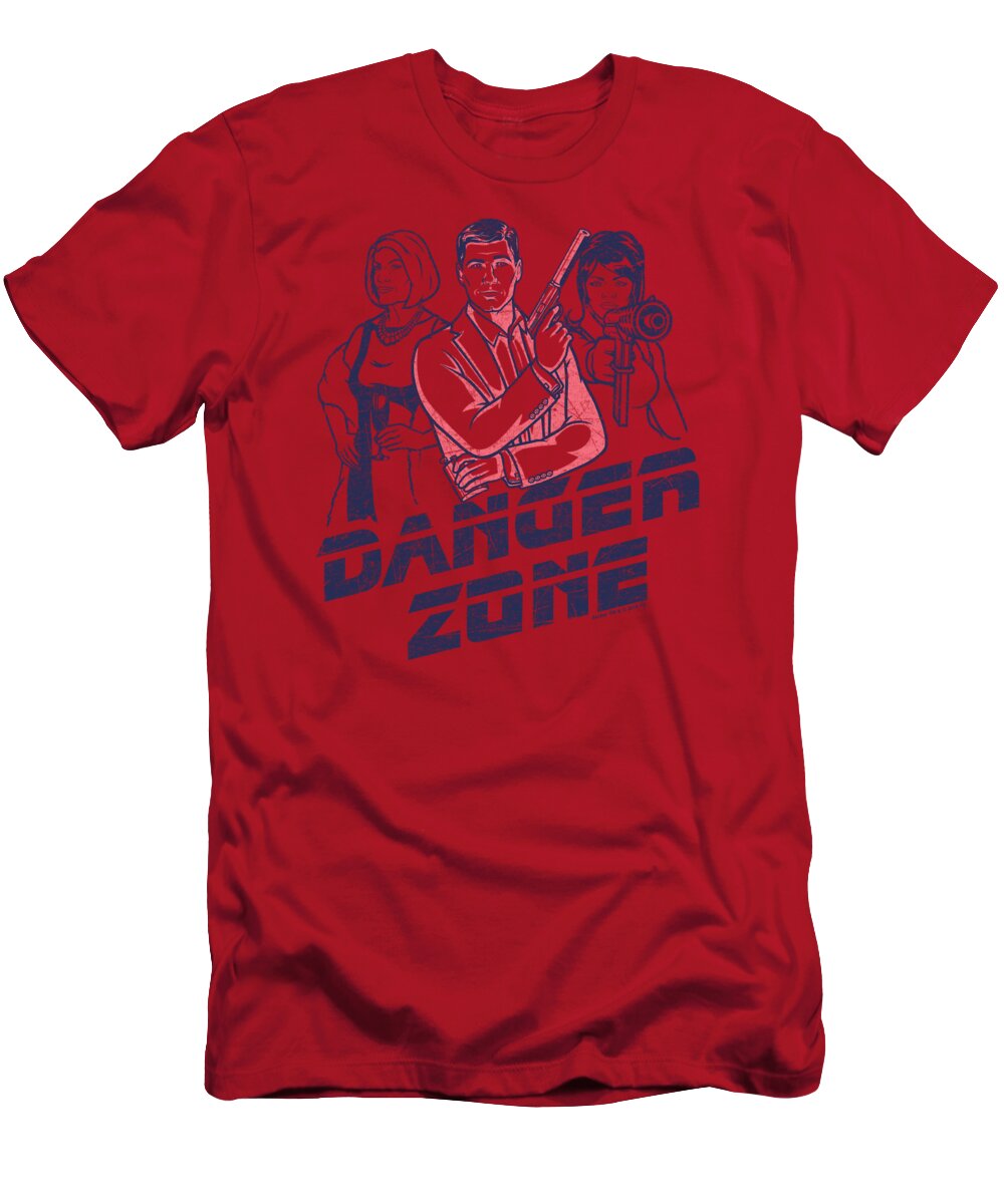  T-Shirt featuring the digital art Archer - Danger Zone by Brand A