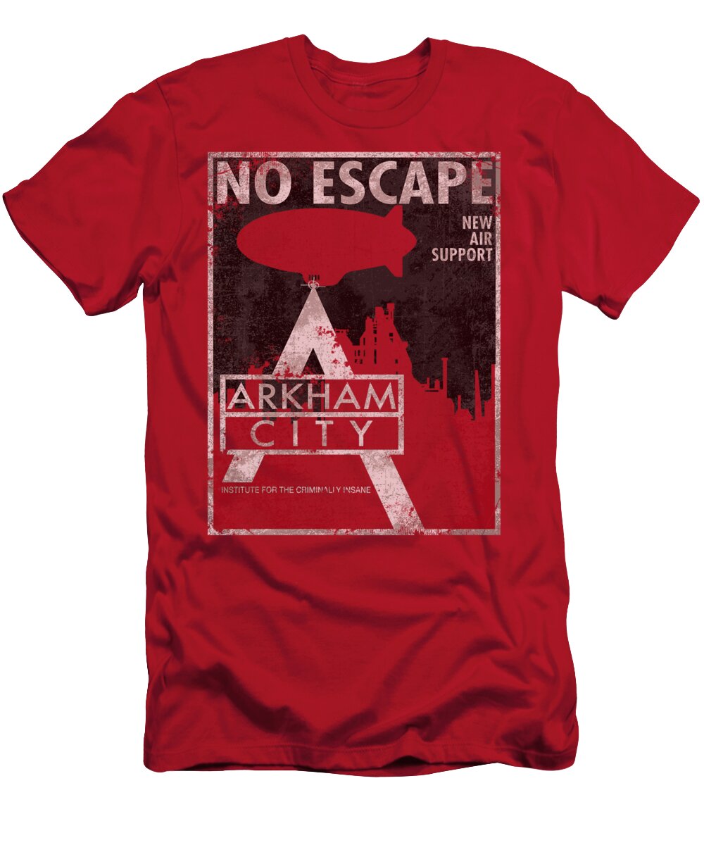 Arkham City T-Shirt featuring the digital art Arkham City - No Escape by Brand A