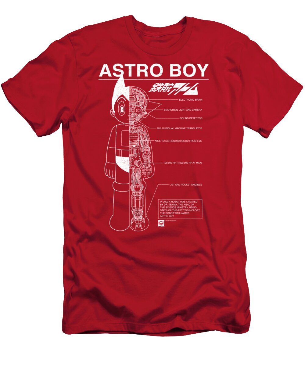  T-Shirt featuring the digital art Astro Boy - Schematics by Brand A