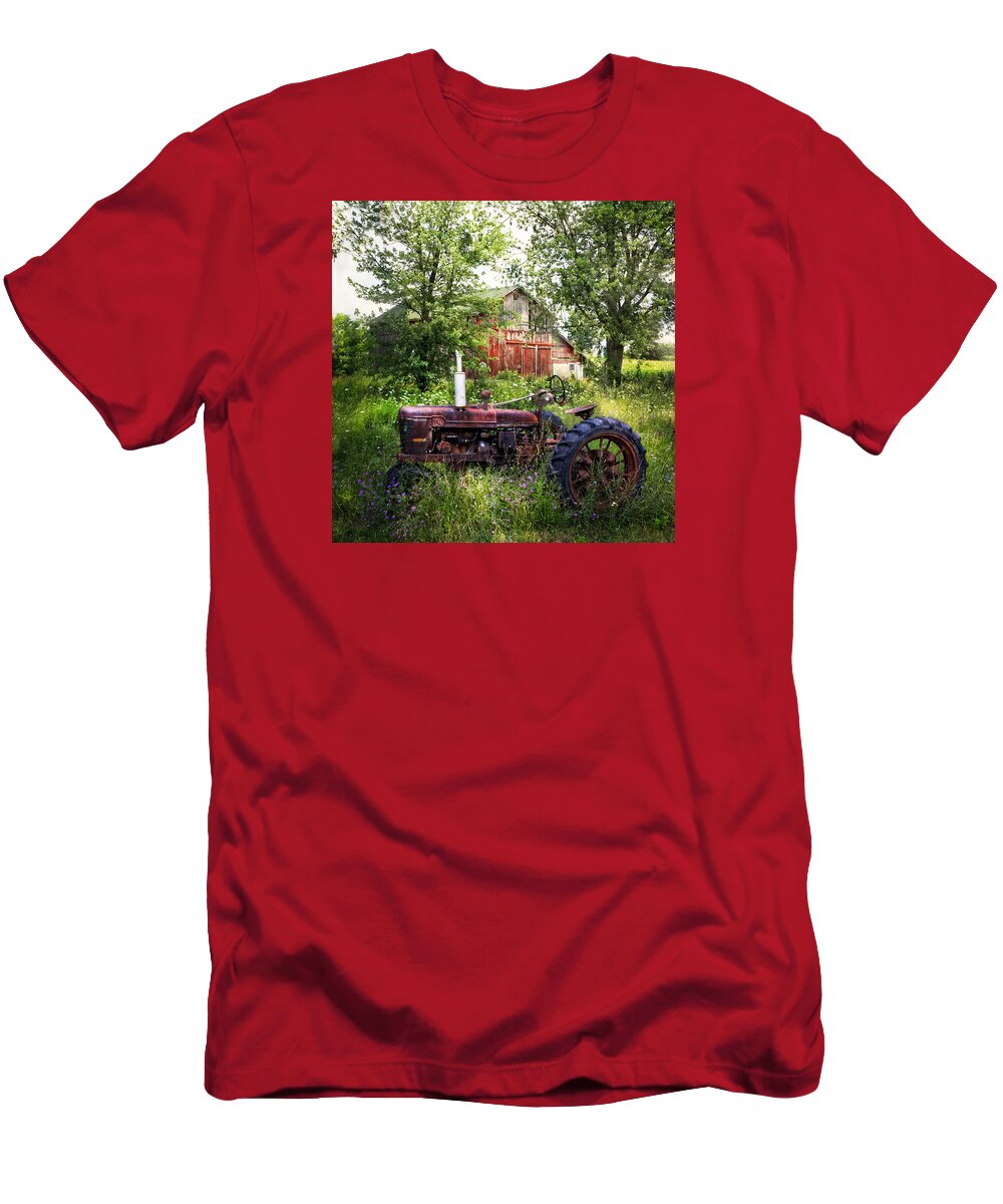 Barn T-Shirt featuring the photograph Back to Nature by Debra and Dave Vanderlaan