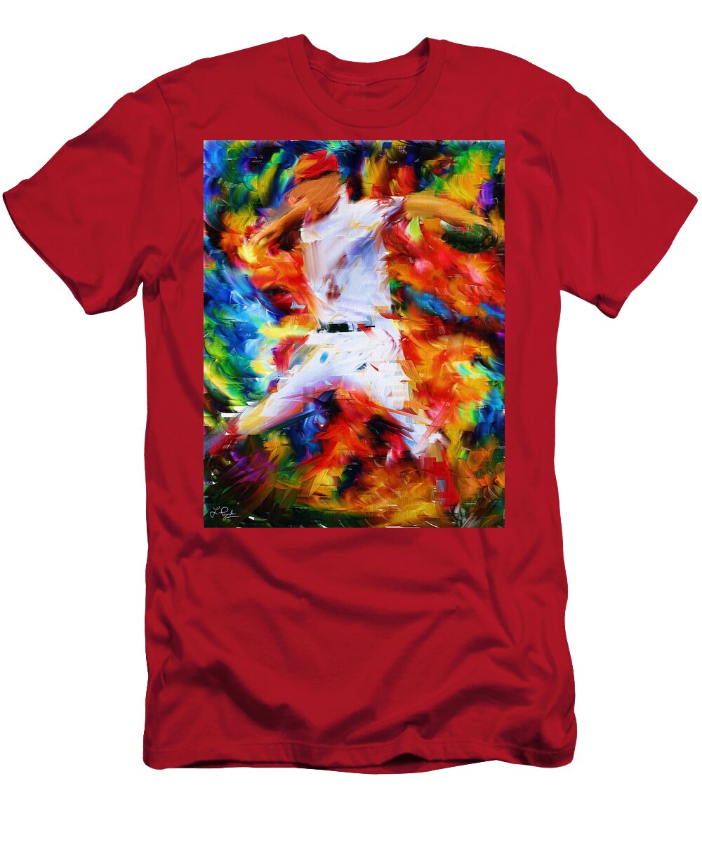 Baseball T-Shirt featuring the digital art Baseball I by Lourry Legarde