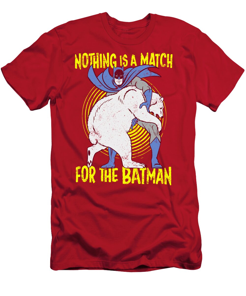  T-Shirt featuring the digital art Batman - Bear Wrastling by Brand A