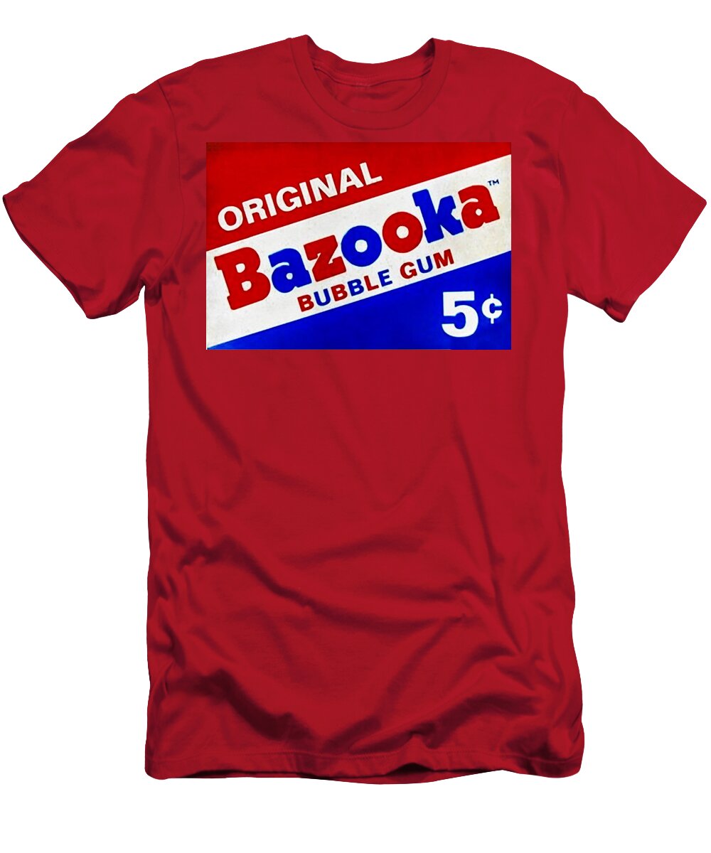 Bazooka T-Shirt featuring the photograph Bazooka Bubble Gum by Rob Hans