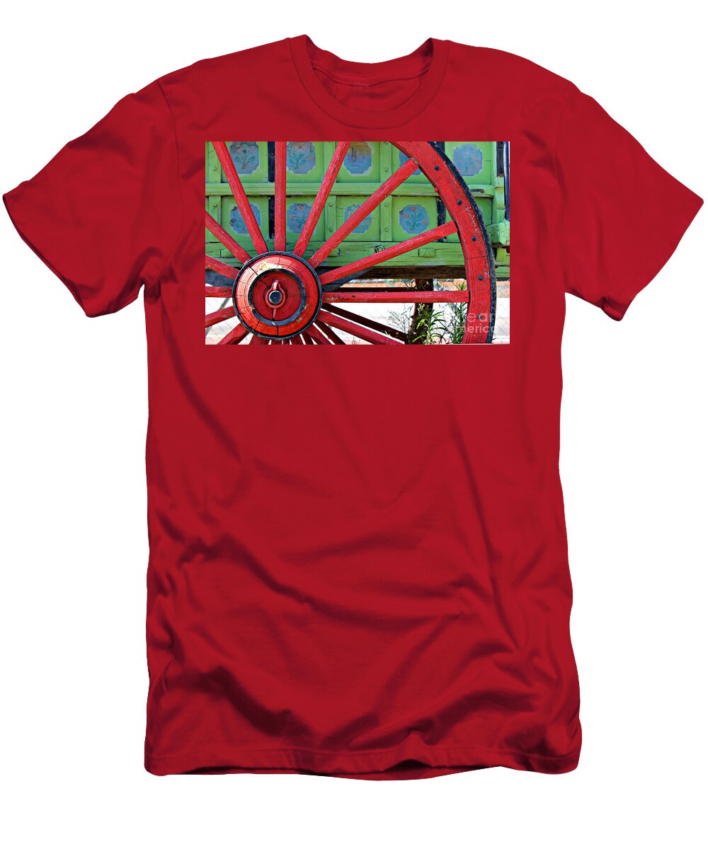 Wheel T-Shirt featuring the photograph Big Red by Clare Bevan