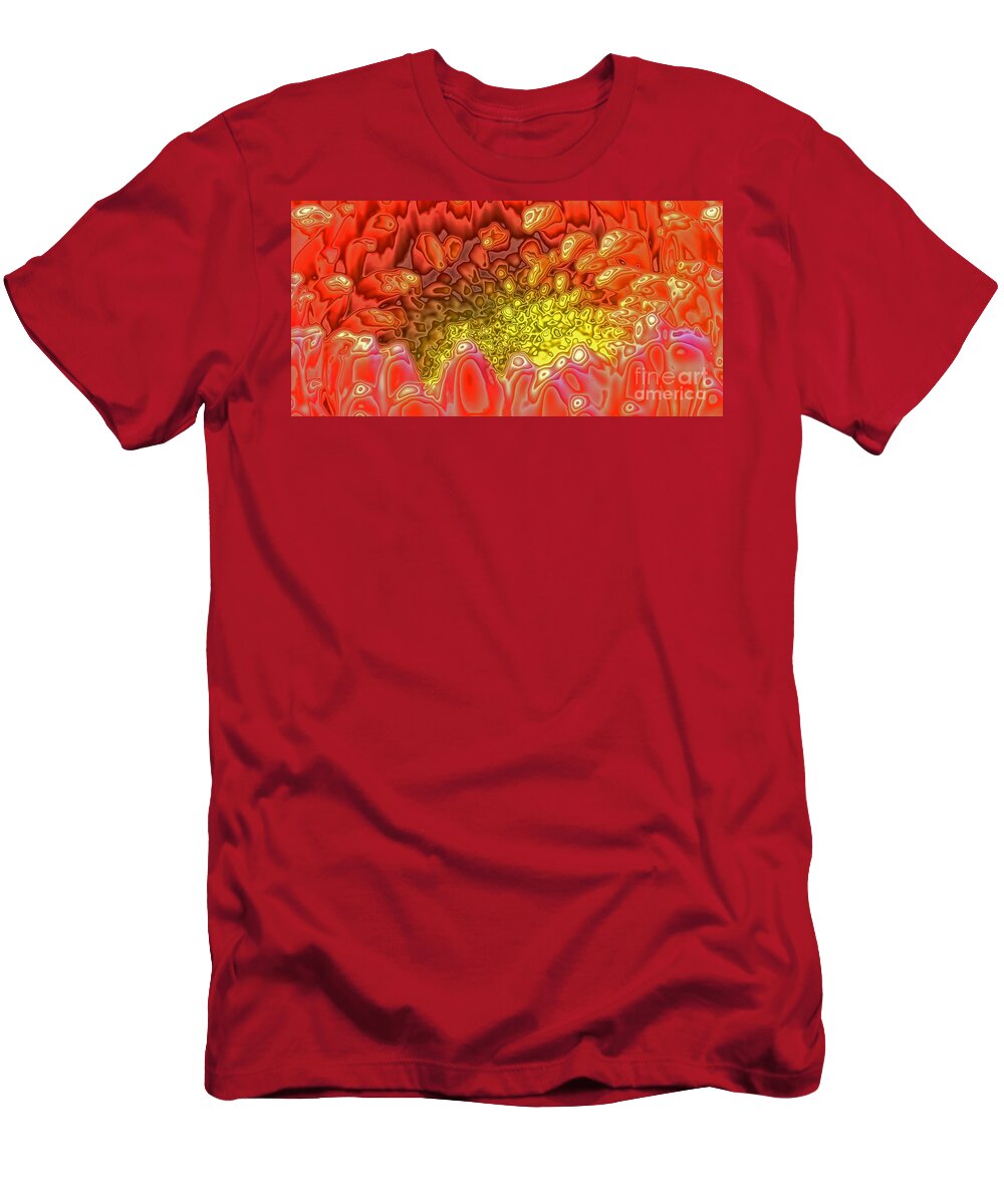 Nature T-Shirt featuring the digital art Blossom Digital Workout 1 by Rudi Prott