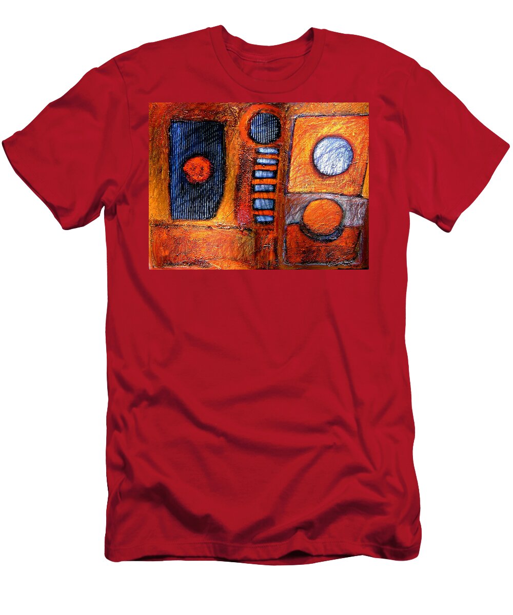 Abstract T-Shirt featuring the painting Born in the Television Age by Gerry High