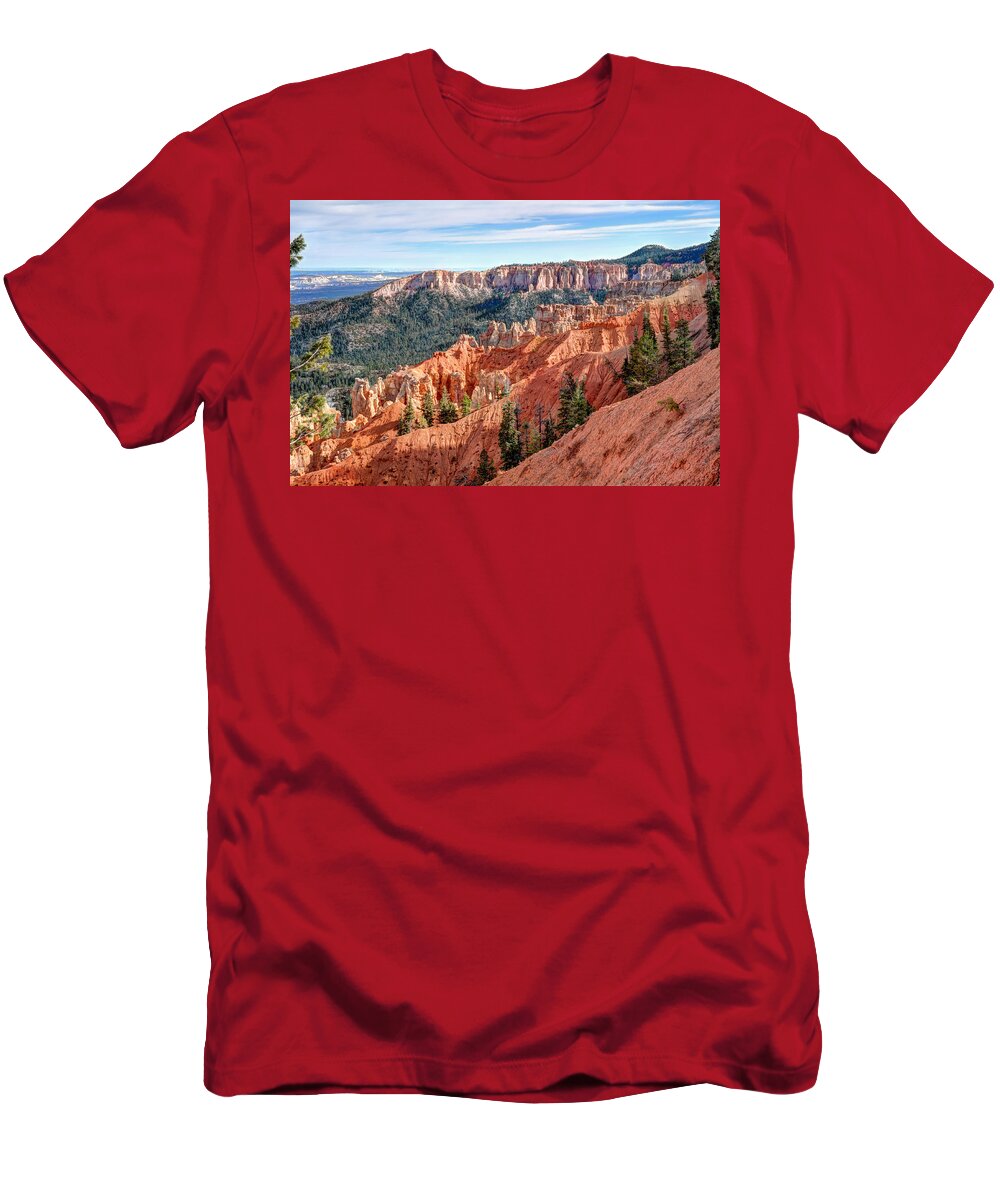 Bryce Canyon National Park T-Shirt featuring the photograph Bryce Canyon Ponderosa Point by John M Bailey