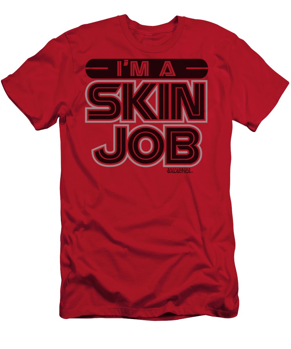 Battlestar T-Shirt featuring the digital art Bsg - I'm A Skin Job by Brand A