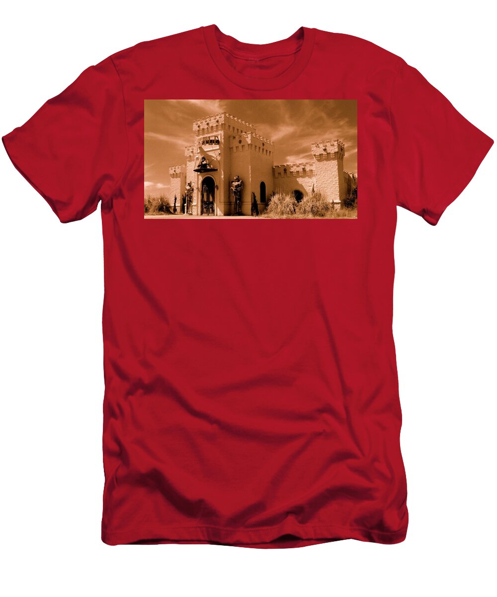 Castle T-Shirt featuring the photograph Castle By The Road by Rodney Lee Williams