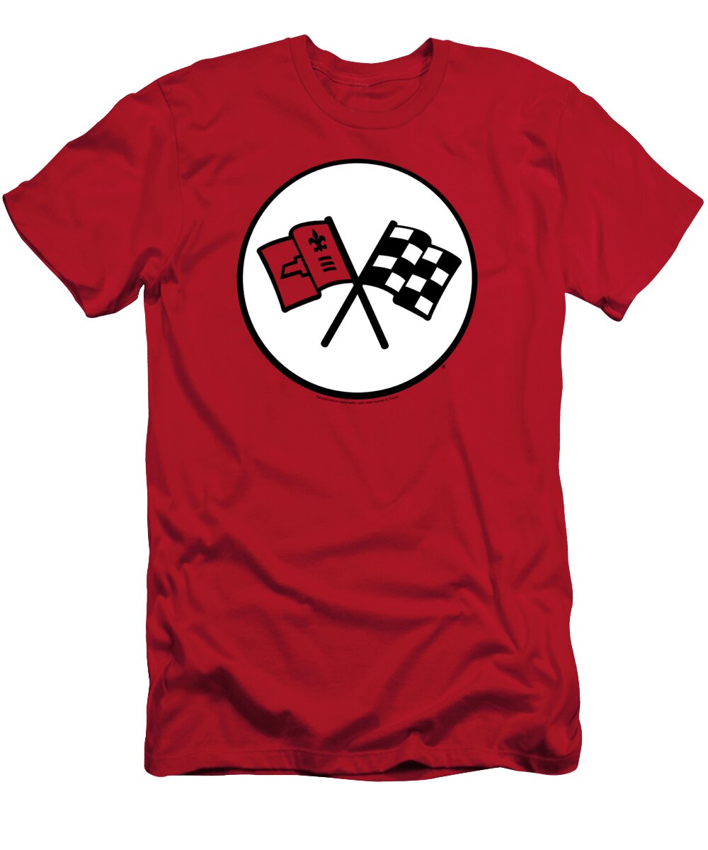  T-Shirt featuring the digital art Chevrolet - 2nd Gen Vette Logo by Brand A