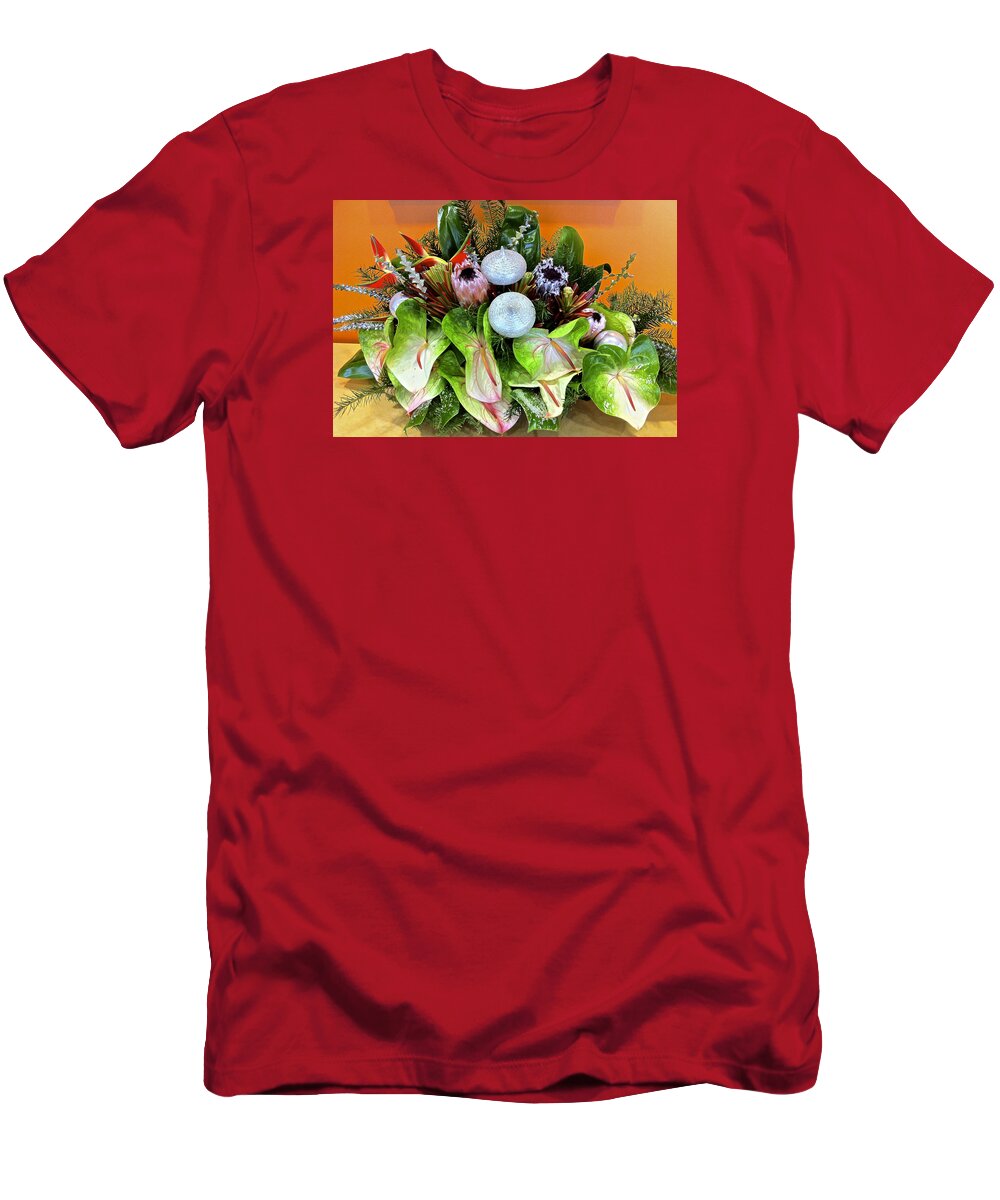Christmas T-Shirt featuring the photograph Mele Kalikimaka Christmas in Hawaii by Venetia Featherstone-Witty
